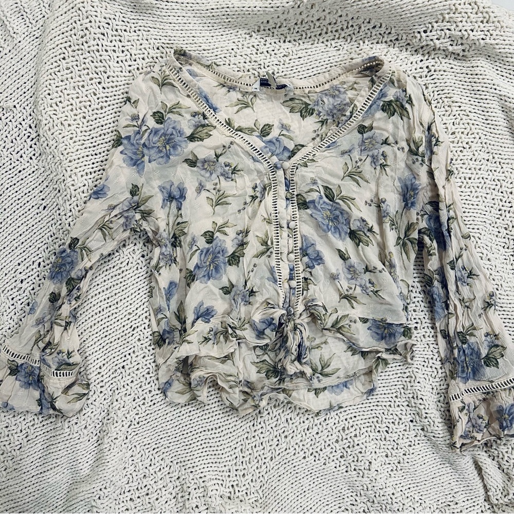 HP 🎉 American Eagle Boho Floral Blouse sz S